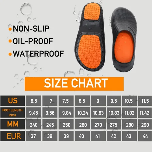 Vista 2 de JSWEI Zapatos de chef para hombres zapatos profesionales de enfermería resistentes al agua zapatos de trabajo antideslizantes de seguridad