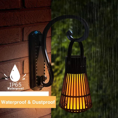 Vista 5 de Altavoz Bluetooth para exteriores con atmósfera de llama, altavoz inalámbrico LED impermeable con antorcha, sonido estéreo, accesorios geniales