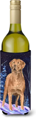 Vista 83 de Caroline's Treasures SS8447CC Starry Night English Bulldog - Enfriador para latas o botellas, lavable, funda plegable con aislamiento para bebidas