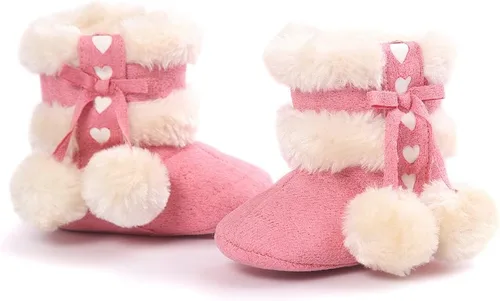 Vista 5 de Botas Estamico de invierno, con lazo, de nieve, de felpa, para niña