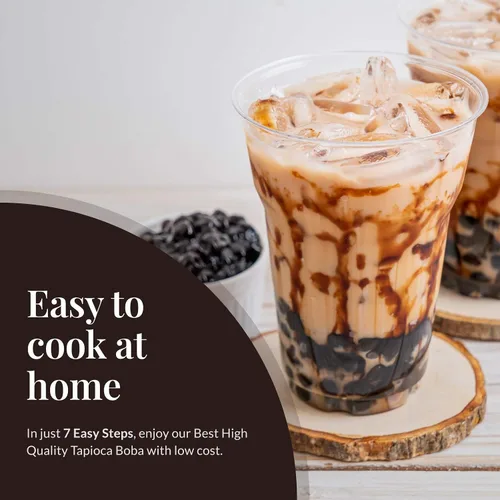 Vista 5 de US Boba - Té de burbujas de perlas de tapioca de 30 libras (1 libra x 30) fabricado en Estados Unidos para té con leche, café, hielo afeitado