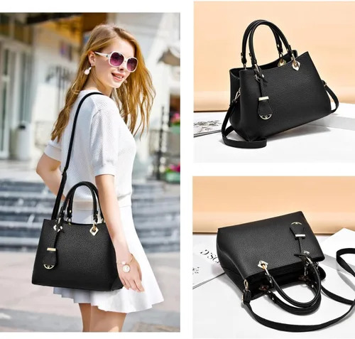 Vista 2 de Carteras y bolsos para mujer, bolso de mano de moda con asa superior