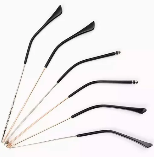 Vista 6 de 1 par de brazos de marco de metal para patillas de repuesto para gafas, gris