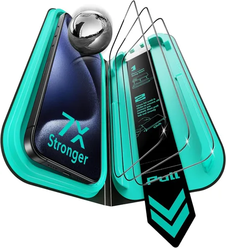 Vista 12 de ESR - Juego de 3 protectores de pantalla de vidrio templado 9H+ para iPhone Air, [grado militar a prueba de roturas], con tecnología antirreflejo