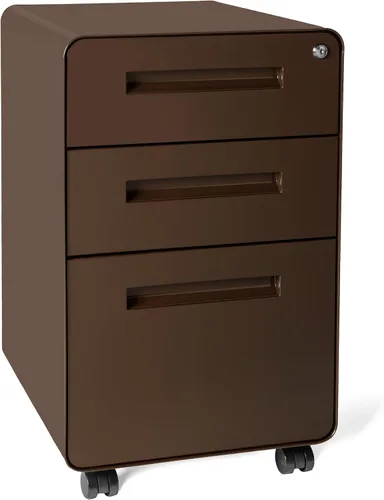 Vista 11 de Laura Davidson Furniture Stockpile Archivador de 3 Cajones con Cerradura - Archivador de Metal Bajo Escritorio de Oficina, Carpetas de Archivo