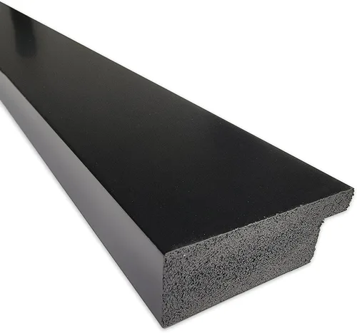 Vista 2 de Amanti Art Espejo de pared negro de 24 x 20 pulgadas, espejo de baño rectangular negro cepillado para decoración de pared de sala de estar, marco