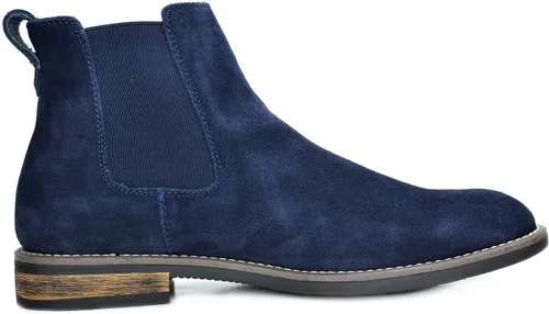 Vista 3 de Bruno Marc - Botines tipo Chelsea de gamuza y piel para hombre