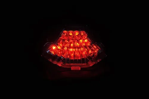 Vista 8 de Luz trasera LED de freno para motocicleta, lente transparente con señales de giro integradas para Yamaha 2015-2017 FZ07,2008-2020 MT07,2015-2020 YZF
