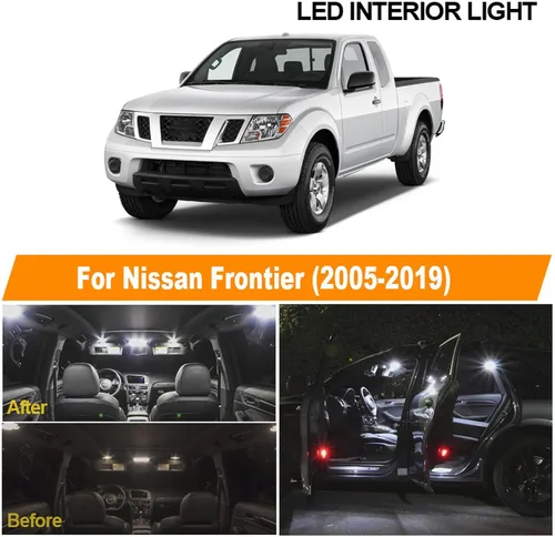 Vista 2 de Bombillas LED blancas para automóvil, kit de luz de techo de cúpula de lectura, para Nissan Frontier 2005, 2006, 2007, 2008, 2009, 2010-2017, 2018