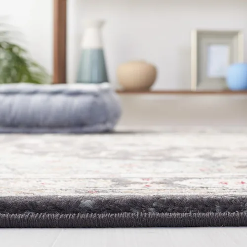 Vista 3 de SAFAVIEH Alfombra de área de 2 x 3 pulgadas, colección Lyndhurst, color antracita y verde azulado, no desprende pelusa y fácil de limpiar, ideal