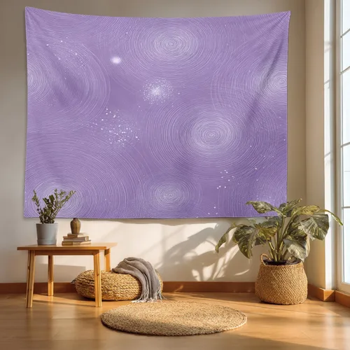 Vista 26 de Batmerry Peaceful Retreat Beautiful Landscape Polyester Tapestry, Blooming Garden Setting Lightweight Wall Hanging High-Definition Print Backdrop