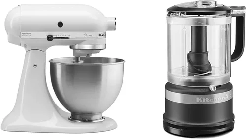 Vista 7 de Batidora clásica de pie KitchenAid K45SSWH K45SS, 275 W, 4 1/2 qt, Negro ónice 10 Speeds, Durable Metal construction, 59 Touchpoints for Thorough