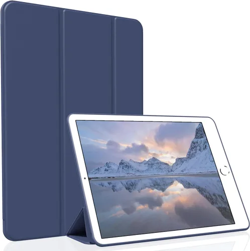 Vista 11 de Funda para iPad Air 2 (2.ª generación) de 9.7 pulgadas, ligera, delgada, función de reposo/activación automática con soporte de triple pliegue