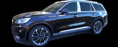Vista 2 de QAA Es compatible con Lincoln Aviator 2020 4 piezas de acero inoxidable manija de puerta Accent Trim DH60620