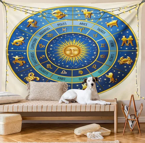 Vista 22 de Ambesonne Tapiz de arte afro, hombre negro fuerte con una corona de trazos impresión de pintura moderna, decoración de tela para colgar en la pared