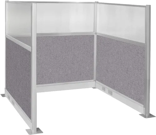 Vista 17 de Versare Cubículo eléctrico de panel silencioso preconfigurado Paredes divisoras de estación de trabajo Paneles de privacidad para cubículos Gris