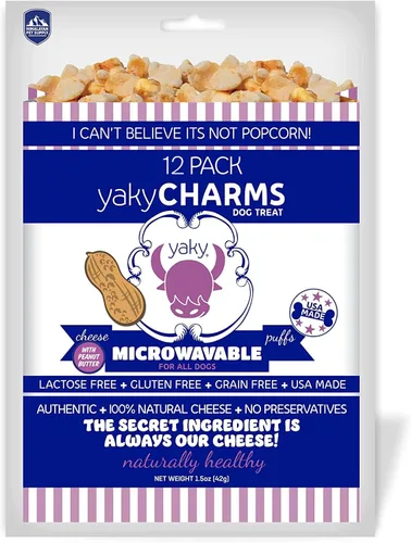 Vista 5 de Himalayan Dog Chew YakyCharms - Golosinas de tocino para perros, entrenamiento de perros, golosinas para perros, 100% queso de yak, para microondas