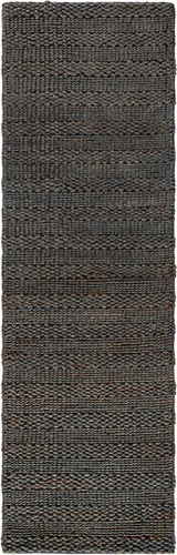 Vista 2 de SAFAVIEH Natural Fiber Collection - Alfombra para pasillo, 2 pies 3 pulgadas x 22 pies, carbón, yute hecho a mano, diseño trenzado tejido, ideal