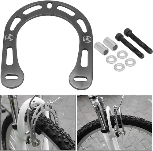 Vista 7 de Aleación de aluminio, refuerzos de freno con tornillos para V Brake Mountain (rojo) (negro)