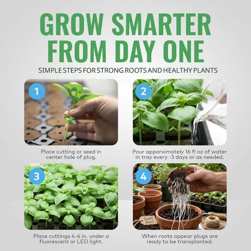 Vista 4 de Tapones para crear raíces rápidamente General Hydroponics, 50