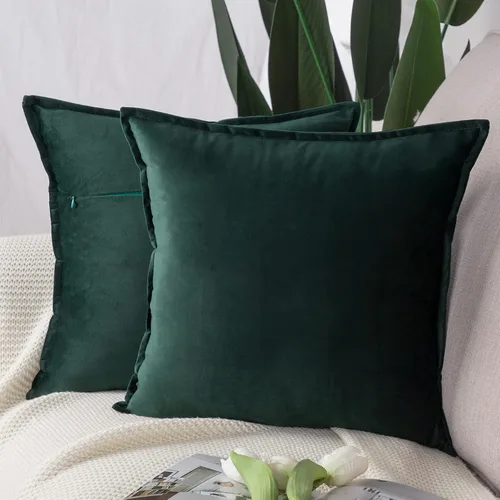 Vista 18 de MADIZZ Juego de 2 fundas de almohada decorativas de terciopelo súper suave con borlas, estilo de lujo, funda de almohada para sofá y dormitorio