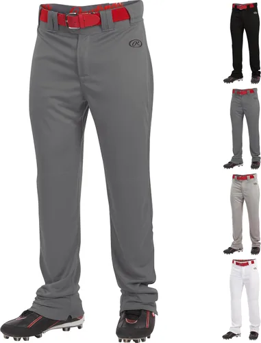 Vista 13 de Rawlings Pantalones de béisbol para hombre de la serie Launch Corte semirelajado de longitud completa Tallas para adultos Ribetes Varios