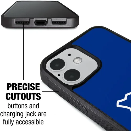 Vista 2 de Louisiana Tech University Bulldogs - Carcasa protectora de goma híbrida para iPhone 12 Pro y 12 de Apple