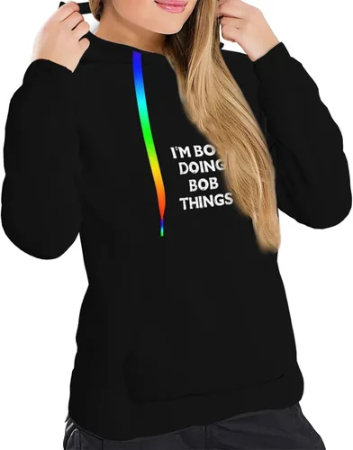 Vista 7 de Im_Bob_Doing Bob Things Logo Man'S Hoodies Fashion Double Sided Print With Hat And Pocket Sweater