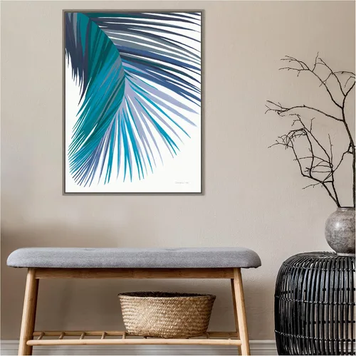 Vista 7 de Amanti Art Lienzo enmarcado para pared, 30 x 23 pulgadas, hoja de palma retro II Cool por Danhui Nai, lienzo enmarcado para pared, arte abstracto