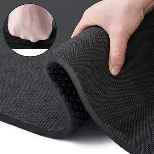 Vista 8 de JELS - Tapete de yoga extra grueso, 2/5 pulgadas, diseño ergonómico 3D antideslizante, material TPE certificado SGS, tapete de yoga para hombres