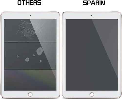 Vista 8 de SPARIN protector de pantalla para iPad de 6ª y 5ª generación de 9.7 pulgadas, vidrio templado compatible con iPad Air 2, apto para funda