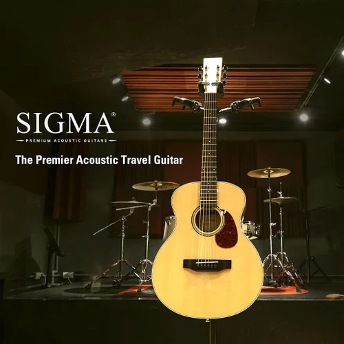 Vista 4 de SIGMA, Mini guitarra acústica, parte superior de abeto sólido, parte trasera y laterales Dao + paño de pulido de microfibra para instrumentos