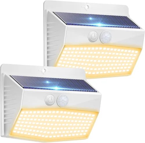 Vista 17 de Peasur 1 paquete de luces solares con sensor de movimiento para exteriores