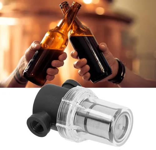 Vista 4 de Cyrank Inline Beer Filter, Beer Inline Filter Strainer Beer Brewing Filter Beer Mesh Filter for Home Brewing 150 80 Mesh Water and Beer Filtering