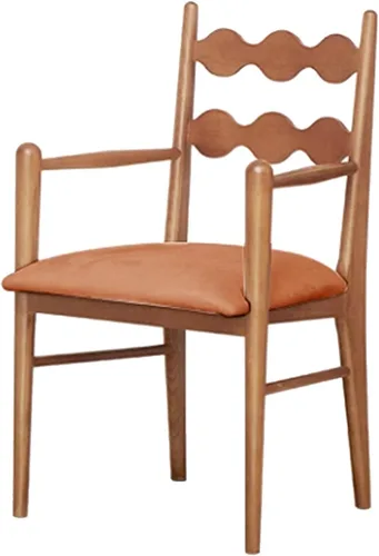 Vista 39 de Sillas de comedor tapizadas, silla de cocina con respaldo, silla de sala de estar con brazos versátil asiento de comedor de granja, sillas
