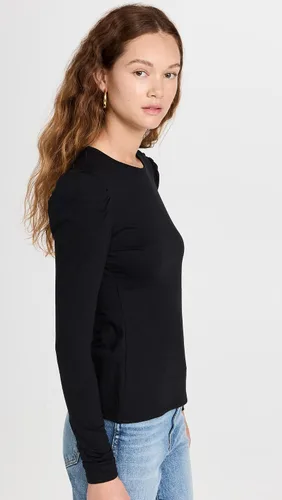 Vista 4 de Rebecca Taylor Camiseta de manga larga fruncida para mujer