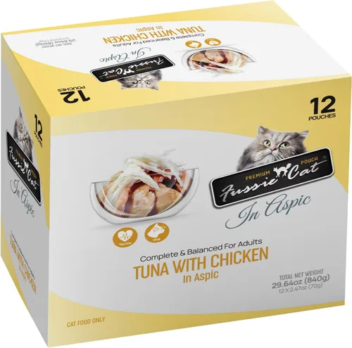 Vista 8 de Fussie cat Atún premium con salmón en Aspic