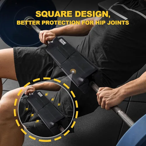 Vista 2 de POWER GUIDANCE Square Hip Thrust Pad Barbell Squat Pad Protective Pad for Barbell Bench Press, Barbell Hip Thrusts, Weight Lifting, Squats, Lunges