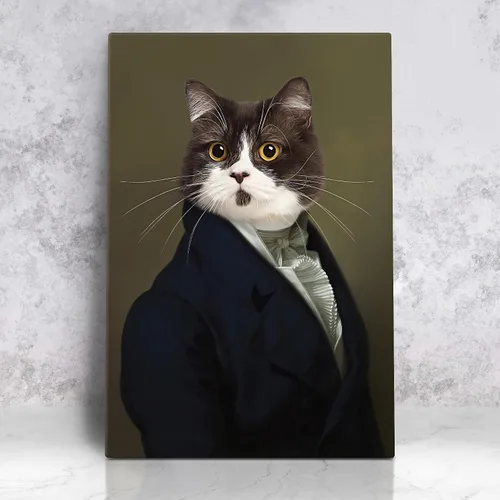 Vista 21 de Awesometik Impresión en lienzo personalizada retrato real de mascota a partir de foto, retrato personalizado del Renacimiento, retratos, retratos 20