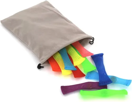 Vista 4 de Luusy - Juguetes para ansiedad de 24 piezas, con canica y malla, alivian el estrés sensorial y aumentan la concentración para adultos y niños