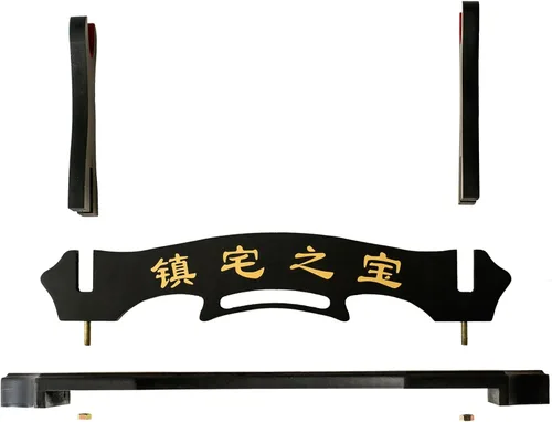 Vista 4 de Soporte para espada samurái, soporte para espada Katana Wakizashi Tanto de terciopelo acolchado para colgar en la pared, estante para espadas
