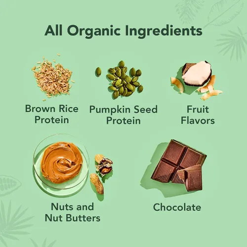 Vista 4 de ALOHA Barras de Proteína Orgánicas a Base de Plantas - Paquete de Variedad de 6 Sabores - 12 Unidades, Barras de 1.9oz - Aperitivos Veganos, Bajo