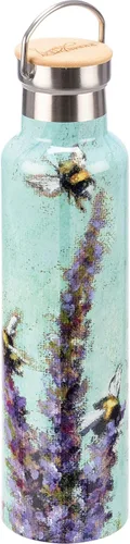Vista 2 de Primitives by Kathy Bees and Lavender - Botella de acero inoxidable aislada de 25 onzas