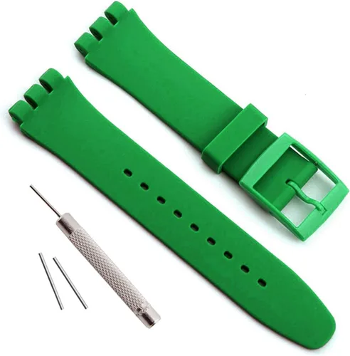 Vista 49 de Correa de reloj de goma de silicona/correa de reloj de repuesto para Swatch (0.669 in 0.748 in 0.787 in)