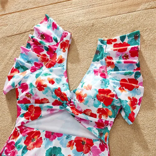 Vista 2 de PATPAT Family Matching Swimsuits Swimwear Set for Couples Newest Mommy and Me Red Print Bathing One-Piece Swimsuits