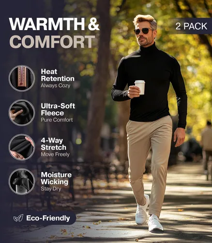 Vista 2 de Thermajohn Thermal Shirts for Men Long Sleeve Thermal Compression Shirts for Men Base Layer Cold Weather