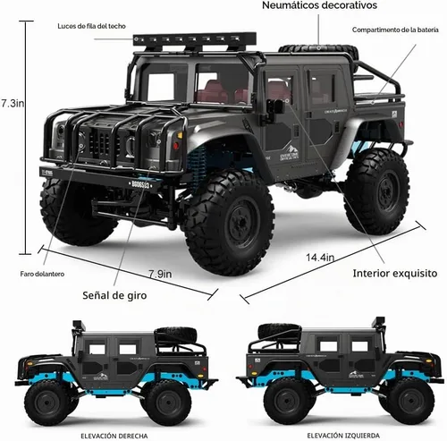 Vista 5 de 1/12 RC Crawler, 4WD Camión todoterreno de alta velocidad, RTR