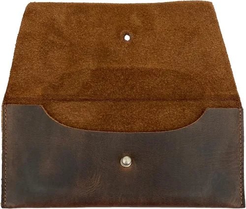 Vista 3 de Hide & Drink, Bolsa larga de utilidad hecha a mano de cuero de grano completo, elegante cartera para llevar y almacenar efectivo, monedas, tarjetas
