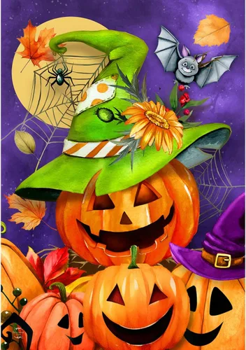 Vista 7 de Briarwood Lane Bandera de casa de 40 x 28 pulgadas para Halloween al aire libre Haunts For Halloween House Flag Halloween Haunts
