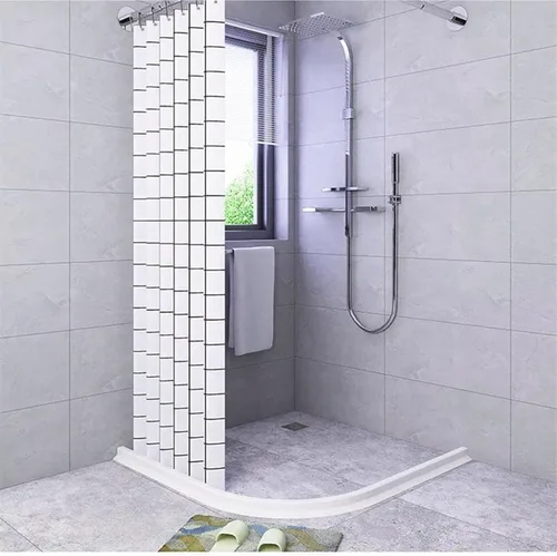 Vista 6 de Presa de agua de umbral de ducha de 87 pulgadas, presa de silicona autoadhesiva para ducha, barrera de agua, tira de agua de cocina, protector